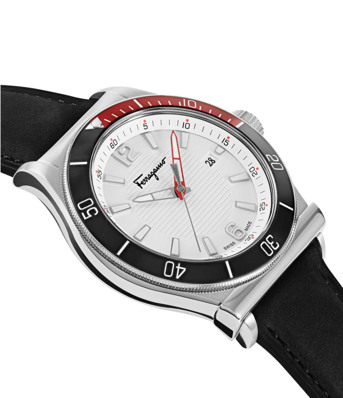 Pre-Owned Salvatore Ferragamo Men’s 44mm 1898 Sport Leather Watch