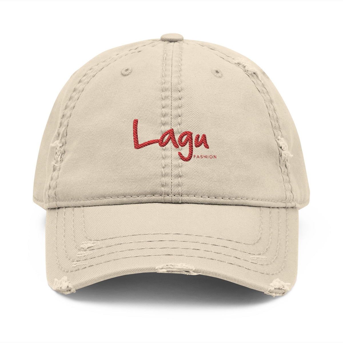 Lagu Distressed Embroidered Dad Hat — Vintage Casual Baseball Cap