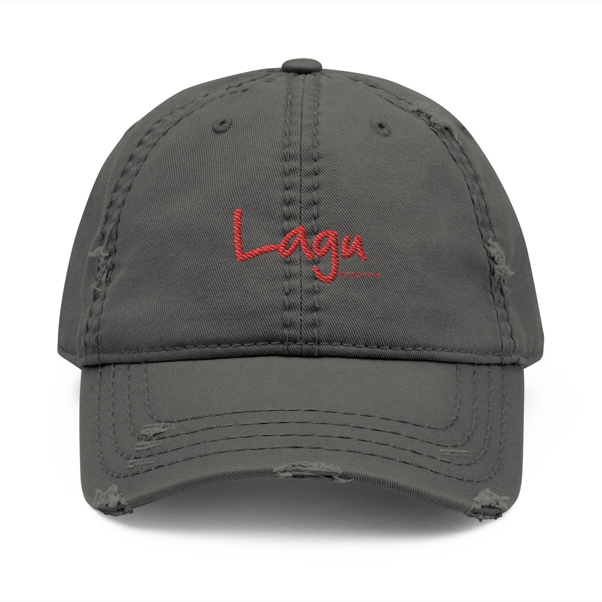 Lagu Distressed Embroidered Dad Hat — Vintage Casual Baseball Cap
