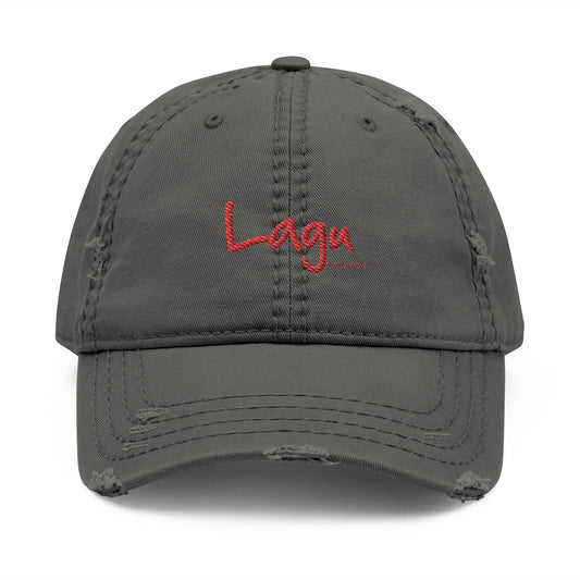 Lagu Distressed Embroidered Dad Hat — Vintage Casual Baseball Cap