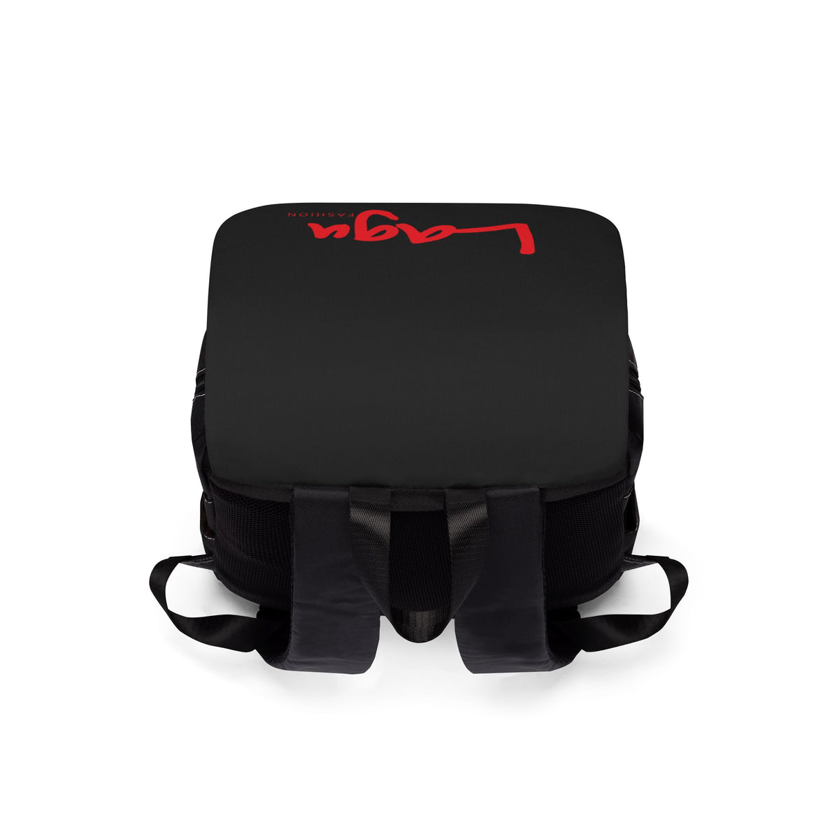 Lagu Fashion Casual Shoulder Backpack — White Flap Logo Daypack