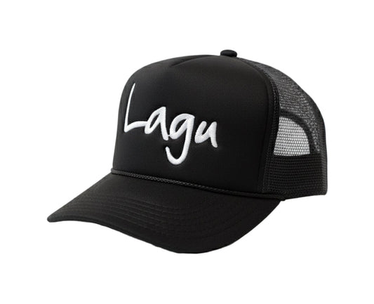 Lagu™️ Limited Edition "Otto Stitched" 'Smoke Black' Trucker Snapback