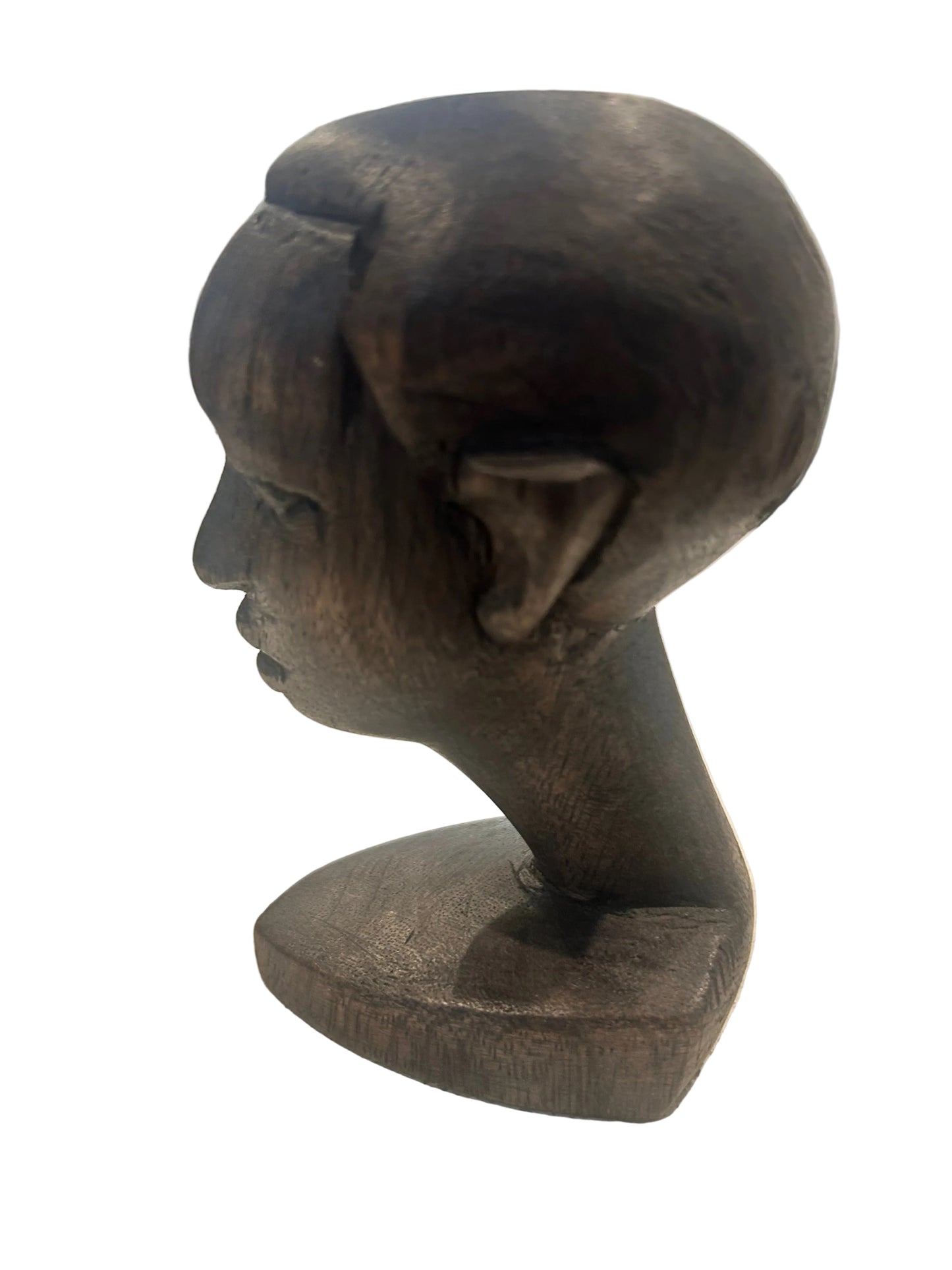 Hand-Carved Dark Wood Bust Sculpture Decorative Home Accent set (comes as pair)