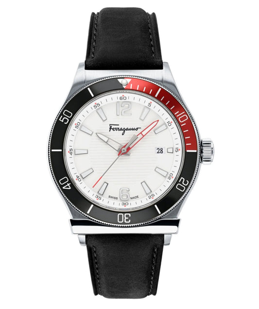 Pre-Owned Salvatore Ferragamo Men’s 44mm 1898 Sport Leather Watch