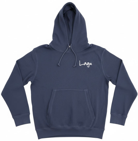 Lagu™️ Navy Blue WAFFLE KNIT HOODIE
