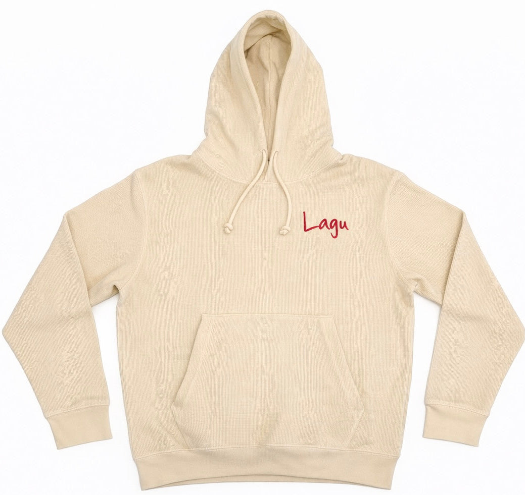Lagu™️ Cream WAFFLE KNIT HOODIE
