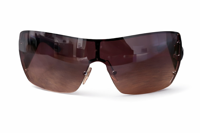EMPORIO ARMANI VINTAGE SHIELD WRAPROUND SUNGLASSES
